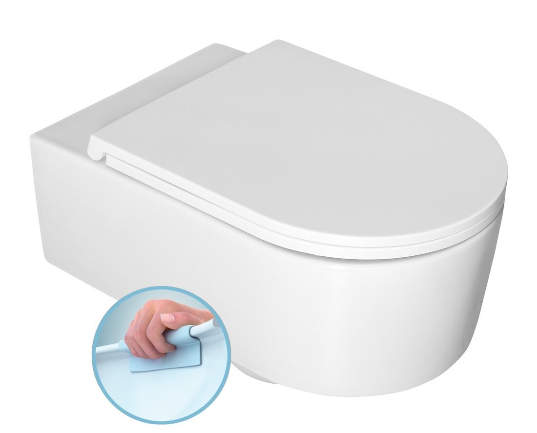 Isvea SISTEMA A závěsná WC mísa, Rimless, 36x53,5cm, bílá