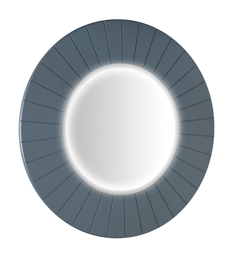 Sapho LUMIRO STRIP kulaté zrcadlo s LED osvětlením v rámu ø 75cm, siena