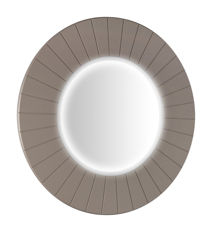 Sapho LUMIRO STRIP kulaté zrcadlo s LED osvětlením v rámu ø 75cm, agila