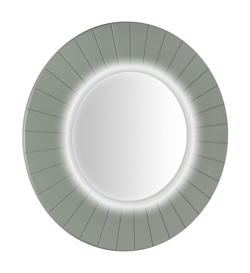 Sapho LUMIRO STRIP kulaté zrcadlo s LED osvětlením v rámu ø 75cm, verde