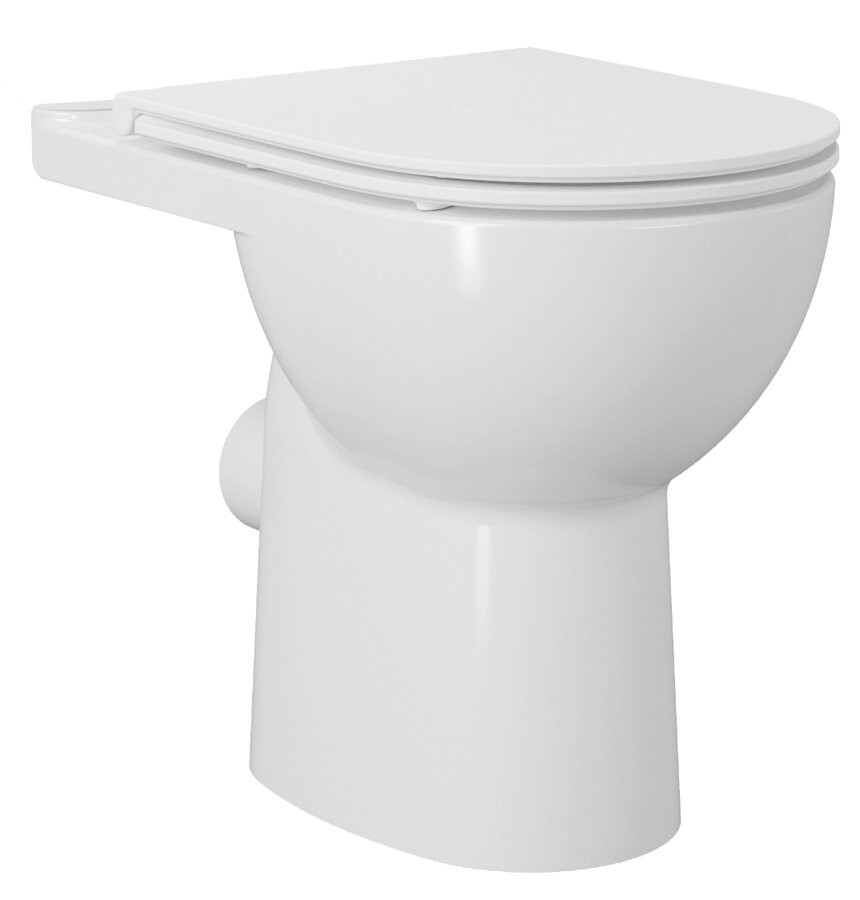 Sapho SANIVEX WC kombi mísa, zvýšený sedák, Rimless, 63,5 x35,5cm, spodní/zadní odpad, bílá