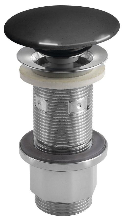 Sapho Umyvadlová výpust 5/4“, click-clack, betonová zátka, 10-80mm, antracit pololesk
