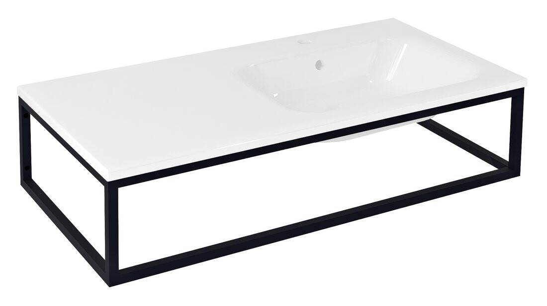 Sapho SKA konzole pod umyvadlo/desku 100x22x51cm, černá mat