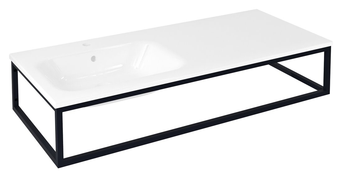 Sapho SKA konzole pod umyvadlo/desku 119,7x22x51cm, černá mat
