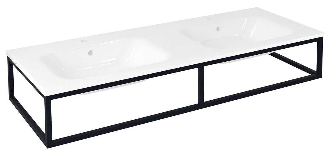 Sapho SKA konzole pod umyvadlo/desku 140x22x51cm, černá mat