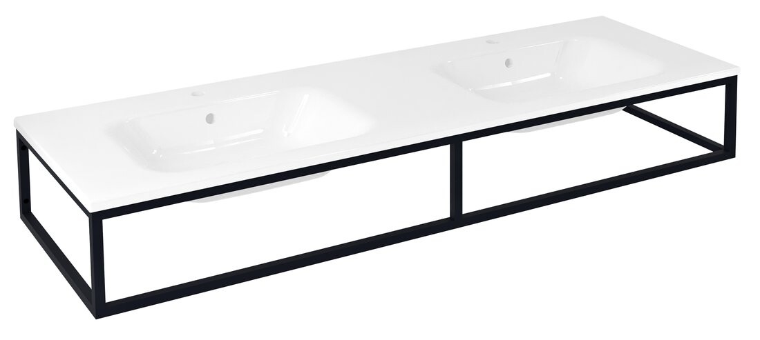 Sapho SKA konzole pod umyvadlo/desku 160x22x51cm, černá mat