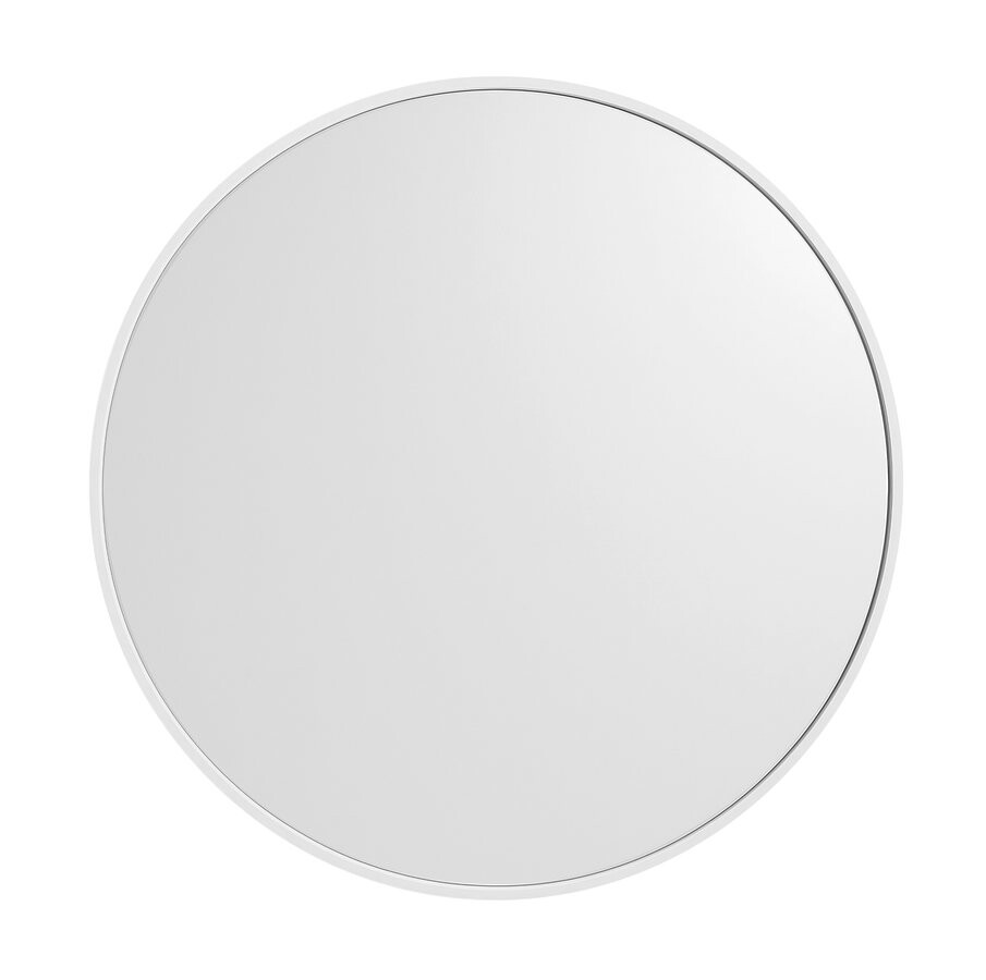 Sapho NOTION SLIM kulaté zrcadlo v rámu ø 60cm, bílá mat