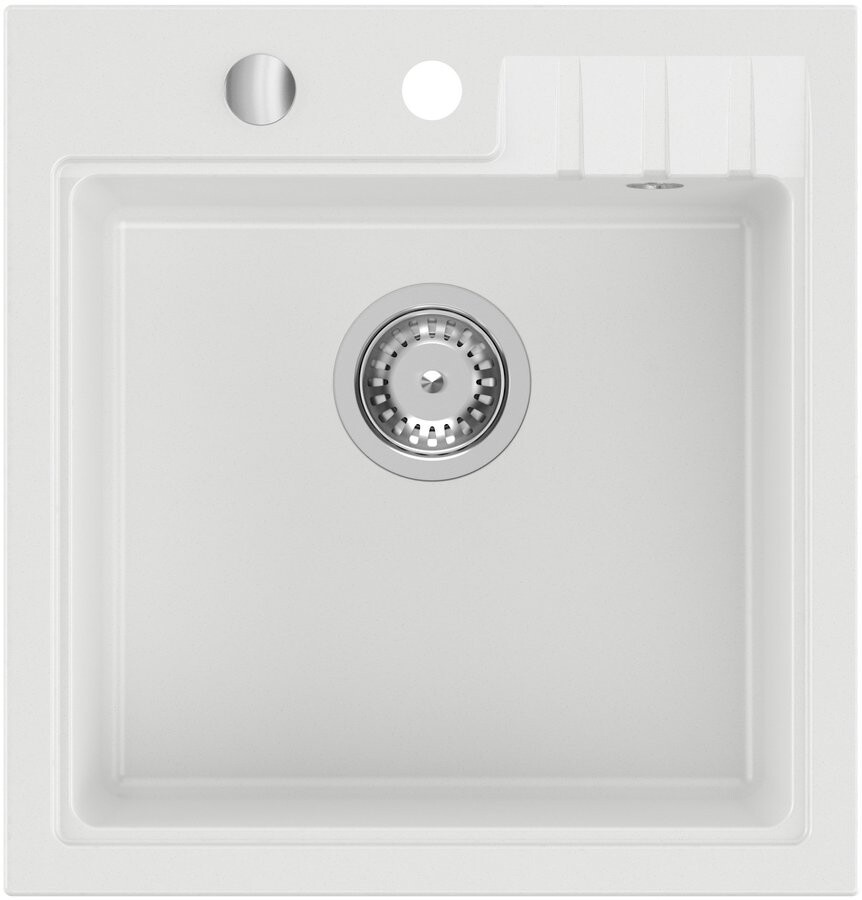 Sapho Granitový vestavný dřez mono, 50x52cm, bílá