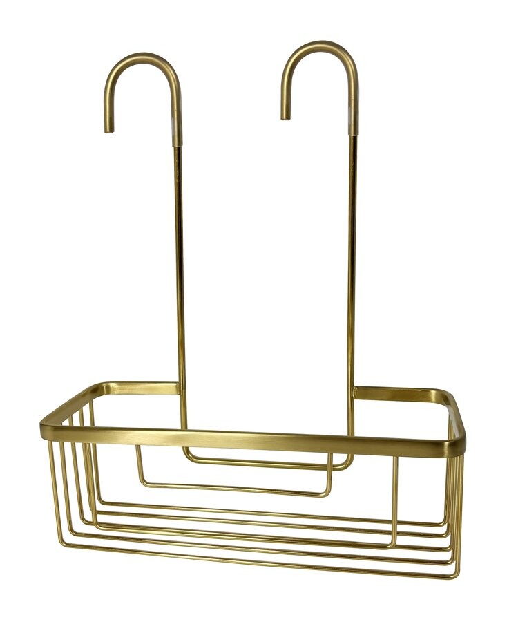 Gedy SMART police do sprchy závěsná, na baterii, 300x375x120 mm, zlato mat