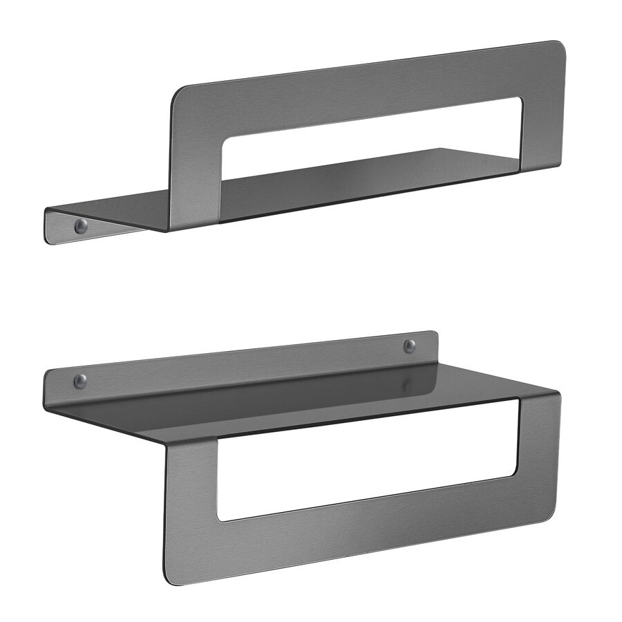 Gedy CLEO polička s držákem ručníků 300mm, gun metal