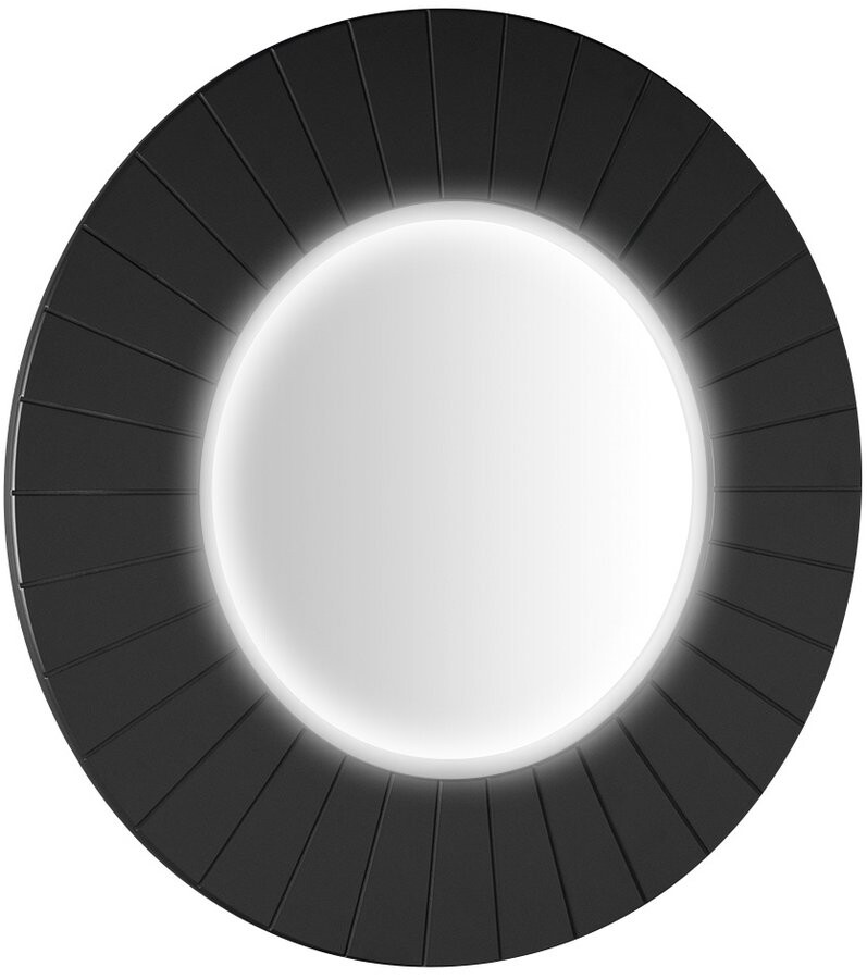 Sapho LUMIRO STRIP kulaté zrcadlo s LED osvětlením v rámu ø 90cm, carina