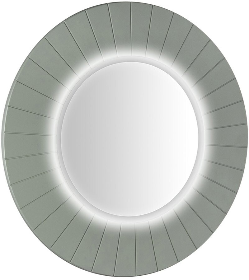 Sapho LUMIRO STRIP kulaté zrcadlo s LED osvětlením v rámu ø 90cm, verde