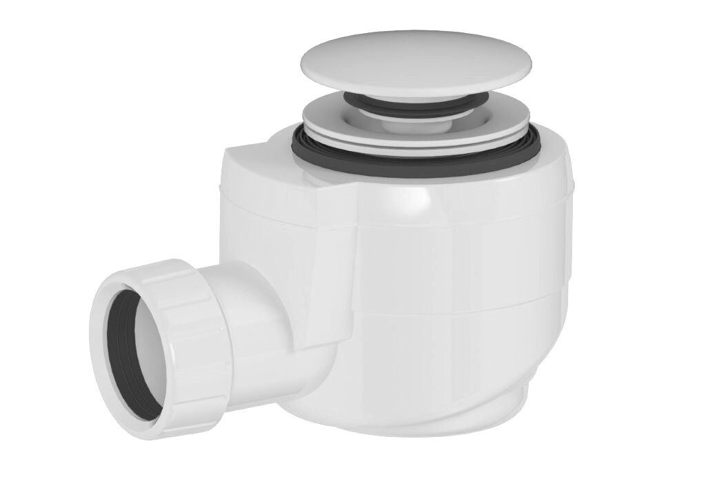 Polysan Vanová výpust DN40, click-clack, bílá mat