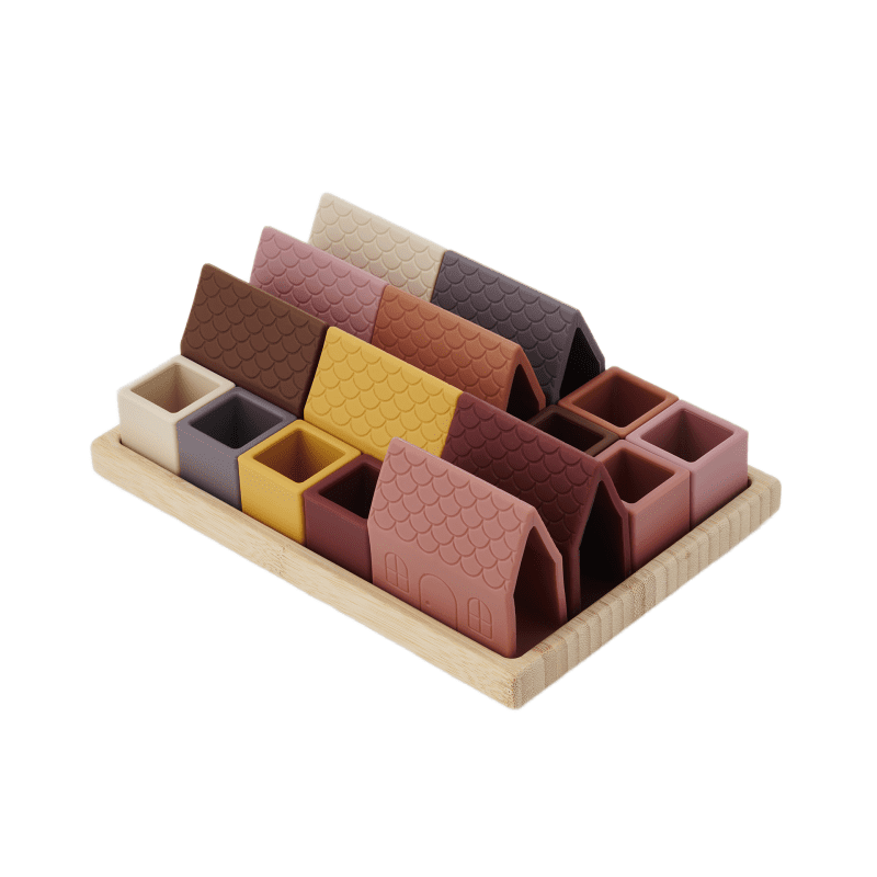 TickiT SiliSoft Kostky vesnice (16ks)