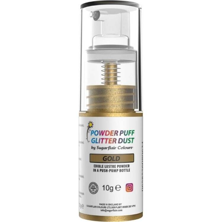 Třpytky v rozprašovači gold 10g - Sugarflair