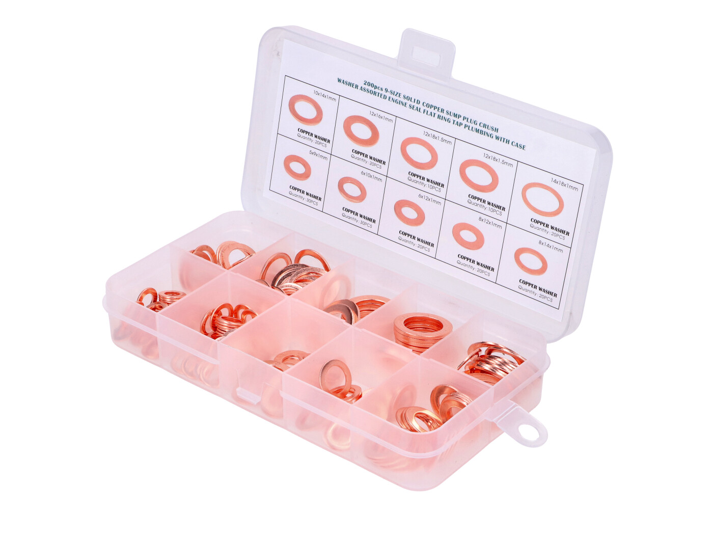 101 Octane Sada těsnicích kroužků měděných M5 - M14 200 kusů