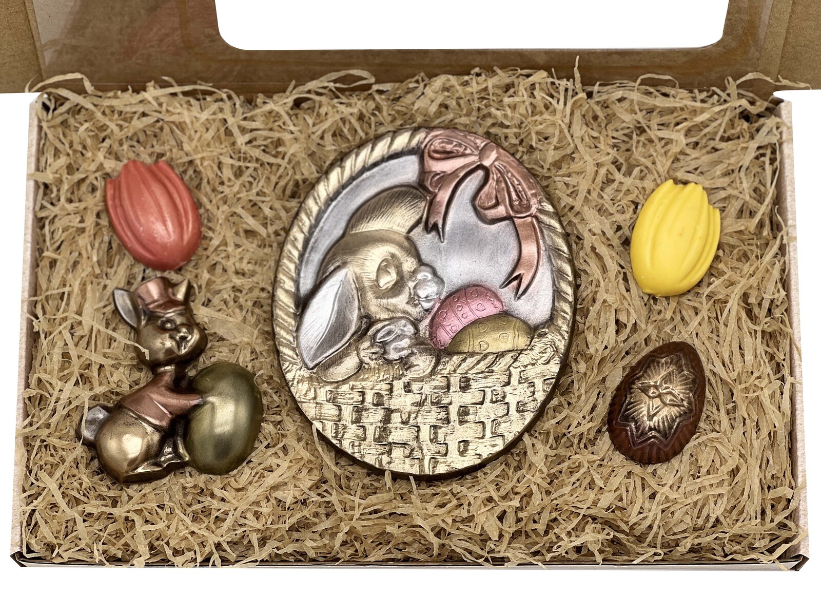 Chocolenka Čokoládová sada - Sada s králíčkem v košíku