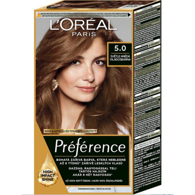 L'Oraál Paris Préférence barva na vlasy 5.0 světle hnědá