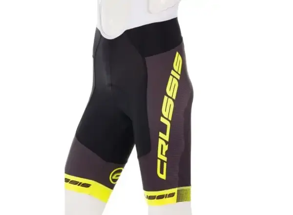 Crussis pánské kraťasy s laclem a vložkou černá/žlutá vel. M