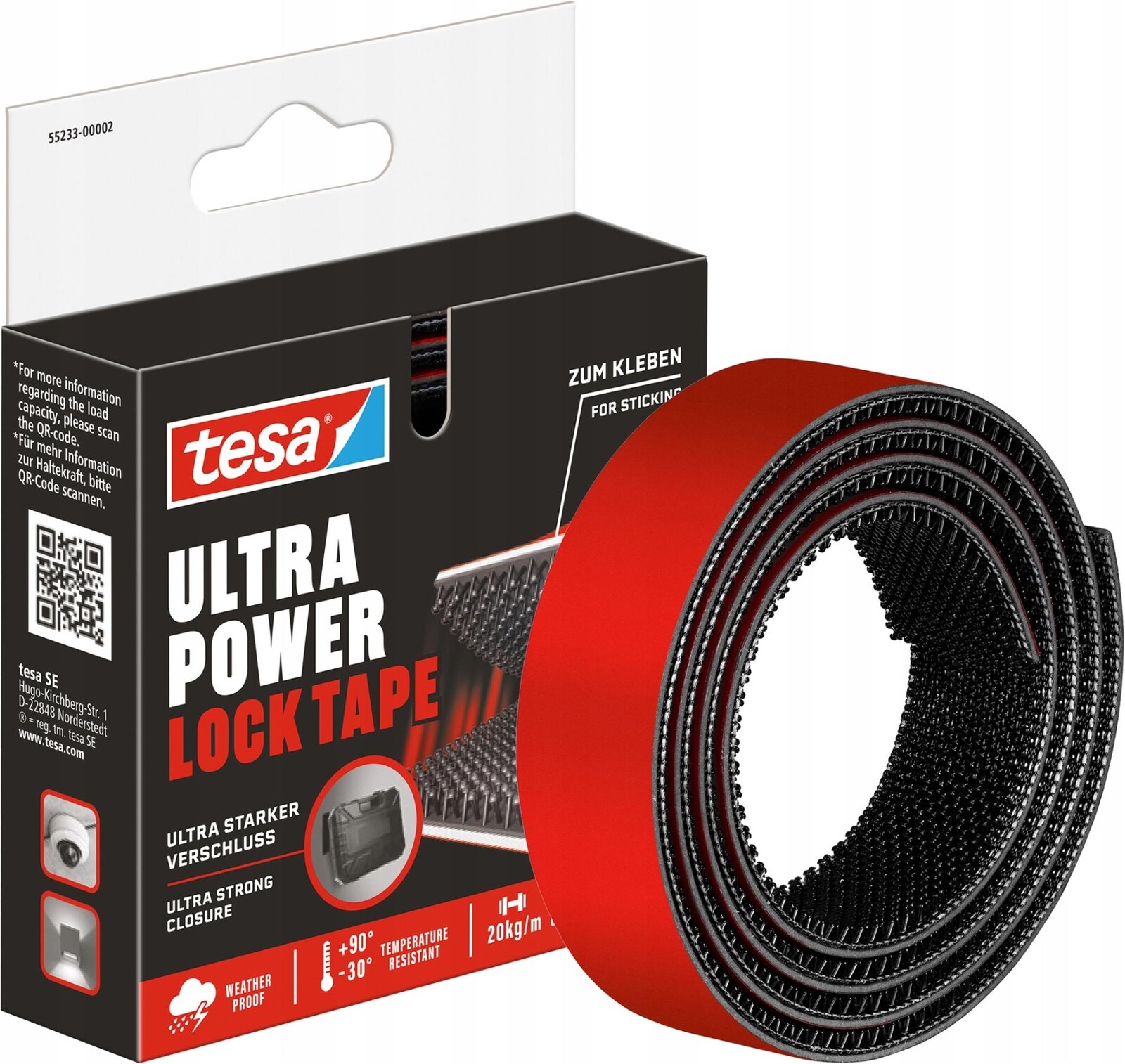 Samolepicí páska se suchým zipem Tesa Ultra Power Lock Tape - páska 1 m x 25 mm