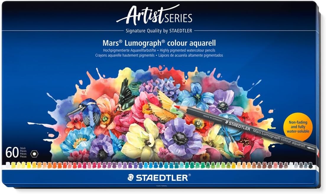 Staedtler Staedtler, 104 M60, Mars Lumograph, sada akvarelových pastelek, 60 ks