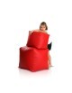 Sedací vak taburetka kostka malá červená EMI