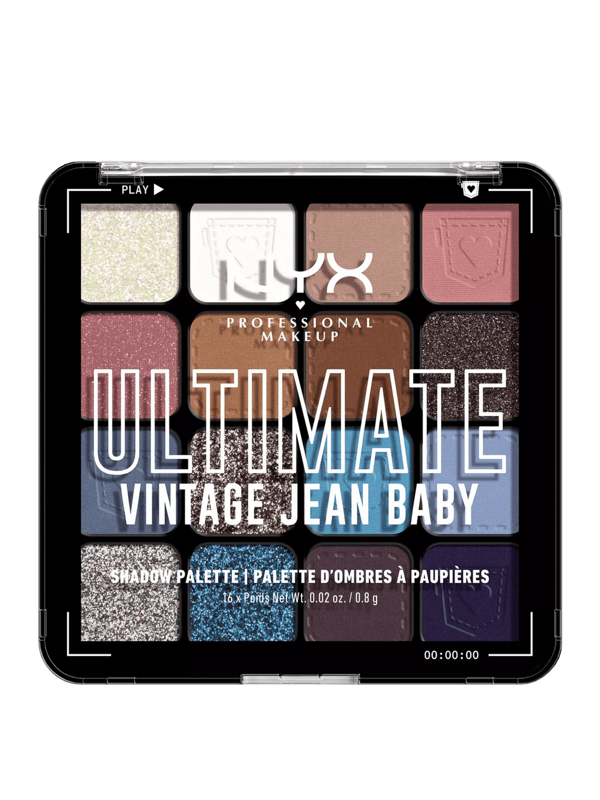NYX PROFESSIONAL MAKEUP Shadow Palette Vintage Jean Baby paletka očních stínů