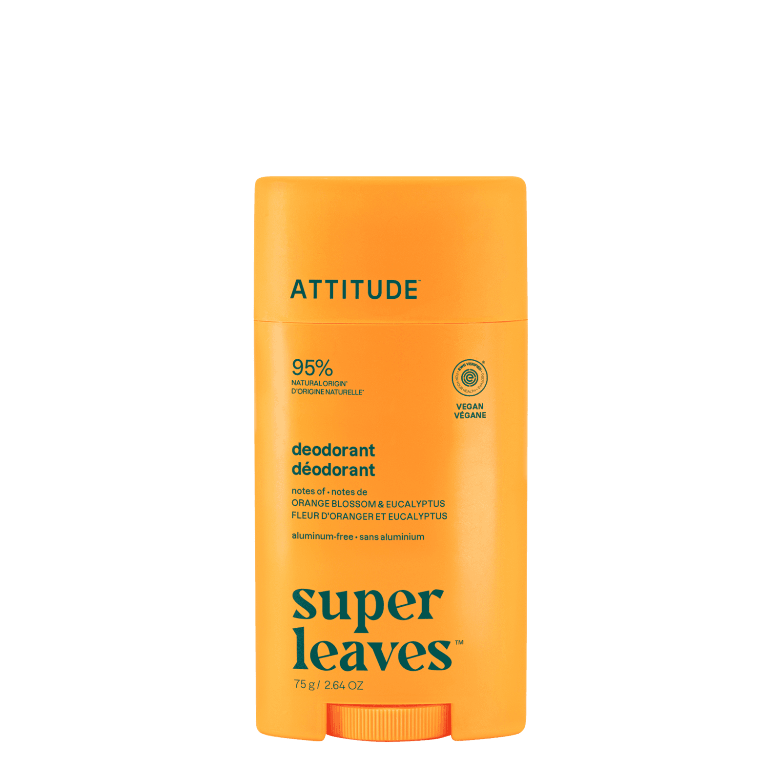 ATTITUDE Přírodní deodorant Super leaves - Pomerančový květ & eukalyptus 75 g