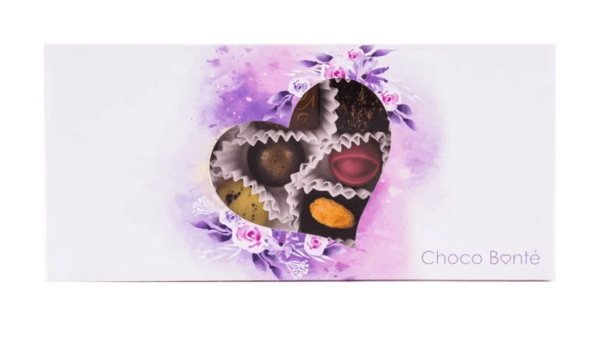 Bonboniéra srdce - 12 ks pralinek