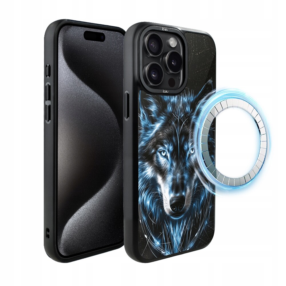 Pouzdro pro iPhone 15 Pro Ibizu DropGuard Matt s MagSafe, Ledový vlk