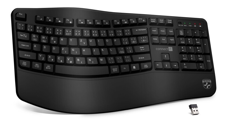 ConnectIT For Health ErgoOffice Black Cz+sk (CKB-2810-CS), černá