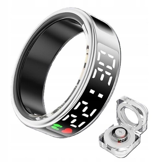Smart Ring Yd Life Inteligentní prstenec s Led displejem Stříbrný r. 11