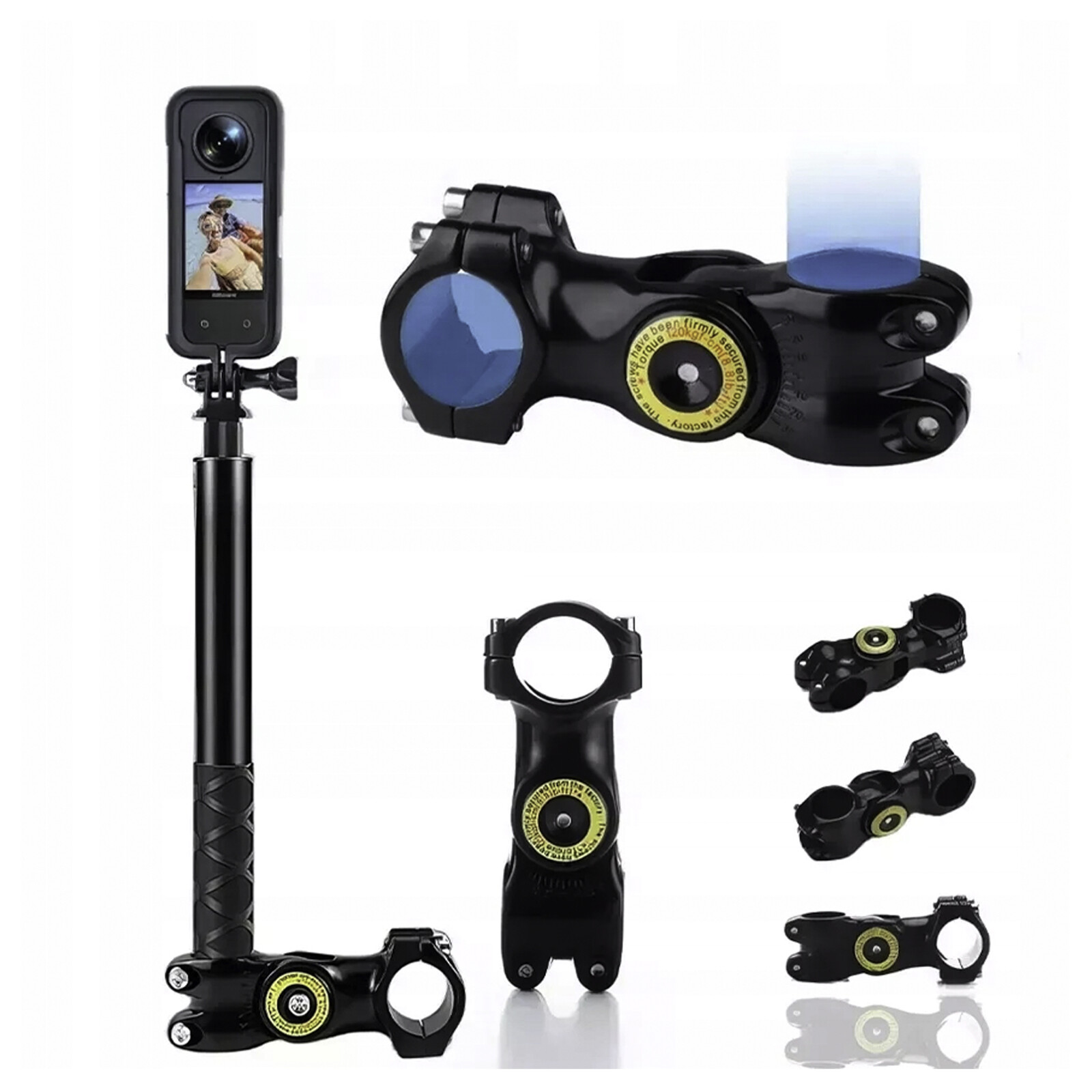 Příslušenství pro GoPro Dji Action Insta 360 Hliníkové rameno Držák pro motor