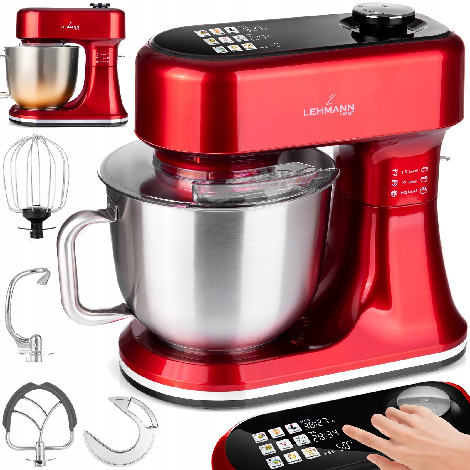 Planetární Kuchyňský Mixér S Váhou, Vyhřívaná Mísa Na 45 °C, Led Panel