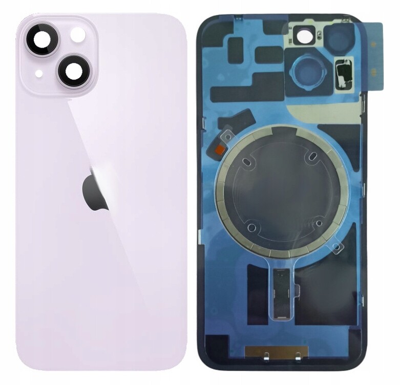 Jednopólová klapka Zadní Kryt pro iPhone 14 Fialová s magnetickým rámečkem Hq