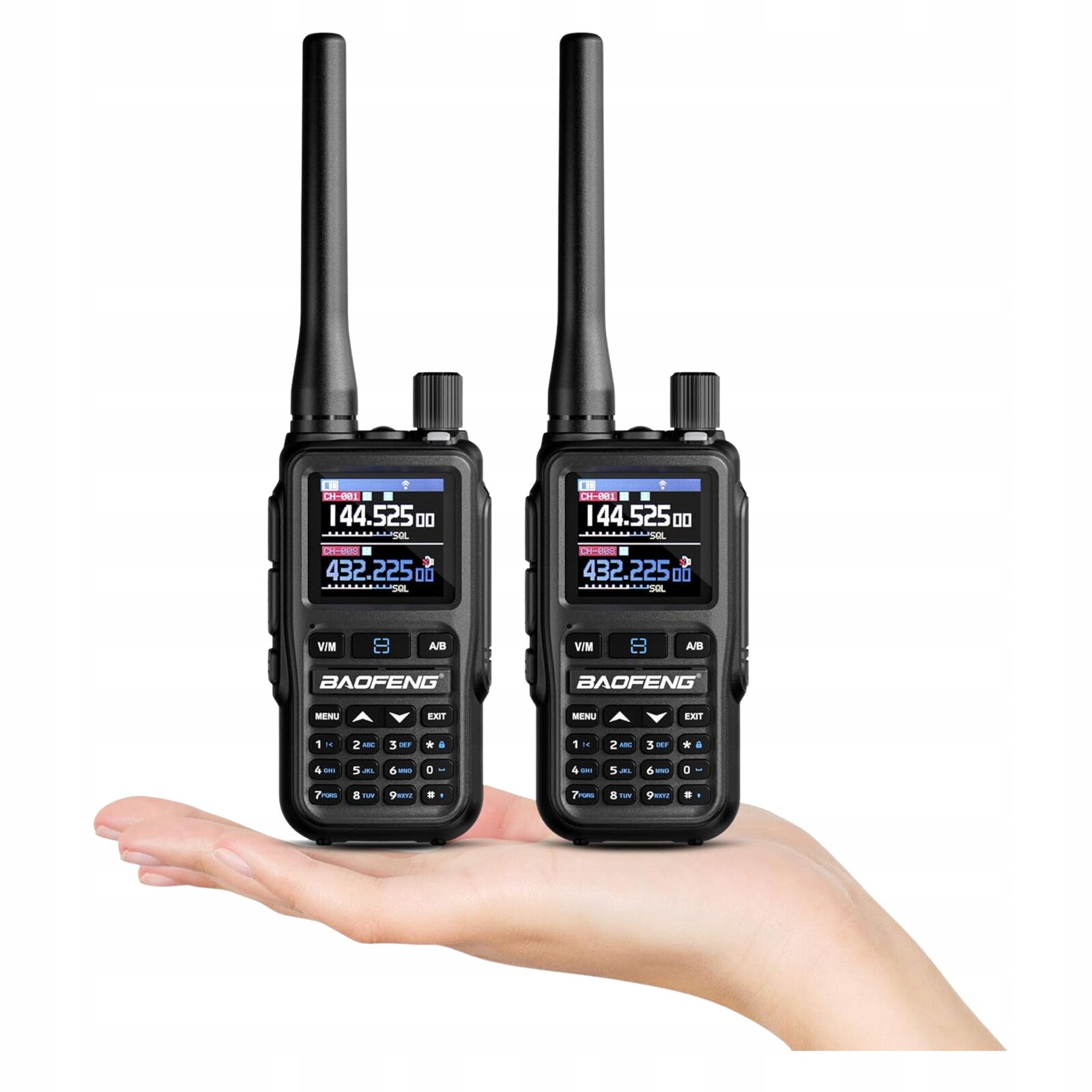 Krátkovlnná vysílačka Radiotelefon Baofeng GT-5R Mini Sada 2 kusů 5W Usb-c Pro