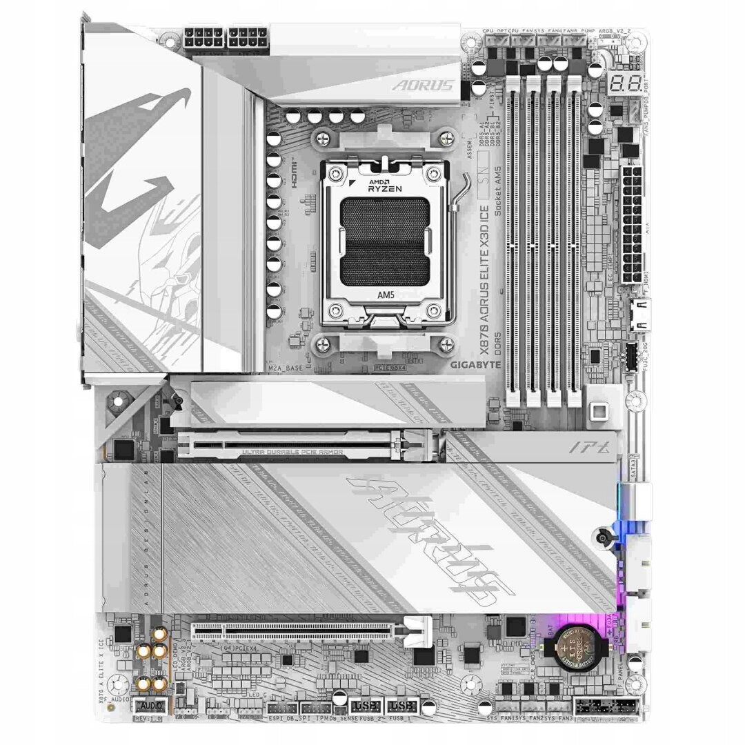 Deska Gigabyte X870 A Elite X Ice /amd X870/DDR5/SATA3/M.2/ USB4/PCIe5.0/Wi