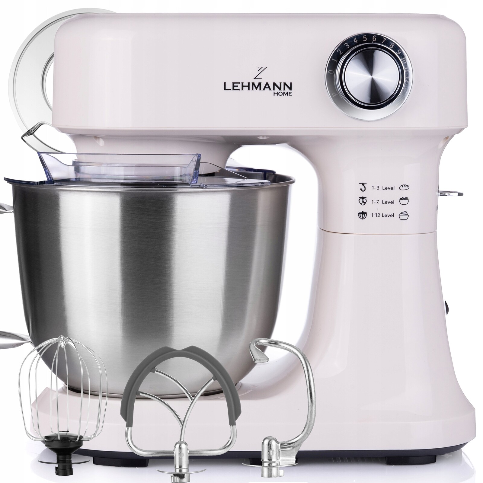 Planetární Robot Kuchyňský Mixér 3x Míchadla Velká Mísa Háček Těsta Chleba