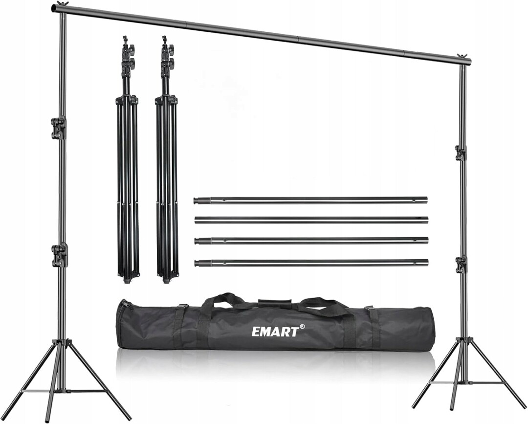 Stojan Na Fotografické Pozadí Držák 2X Stativ 2,8X3 M Sada Pouzdro 3V1