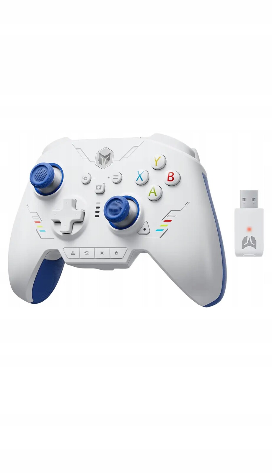 Bigbig Won Rainbow Bezdrátový ovladač 2 Se modrý s bílou podložkou