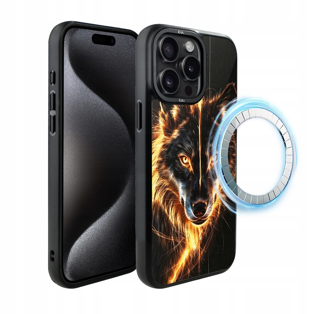 Pouzdro Ibizu DropGuard Matt s MagSafe pro iPhone 15 Pro, barva Fire Wolf