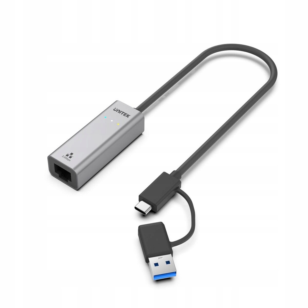 Unitek Hybridní adaptér Usb-c/usb-a pro síť Gigabit Ethernet 2,5G