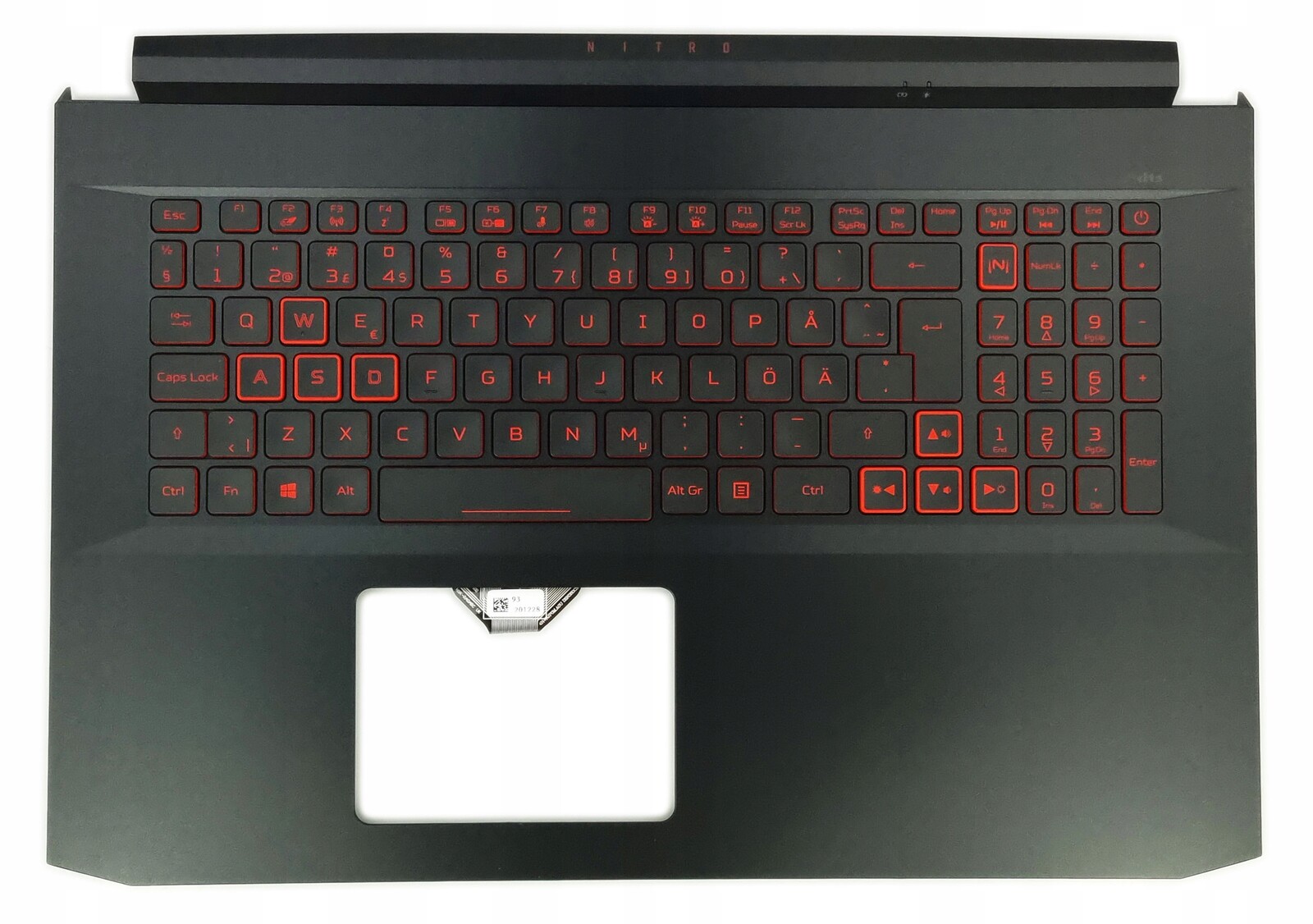 Nové Pouzdro Klávesnice Pro Notebook Acer Nitro AN517-53 Švédská