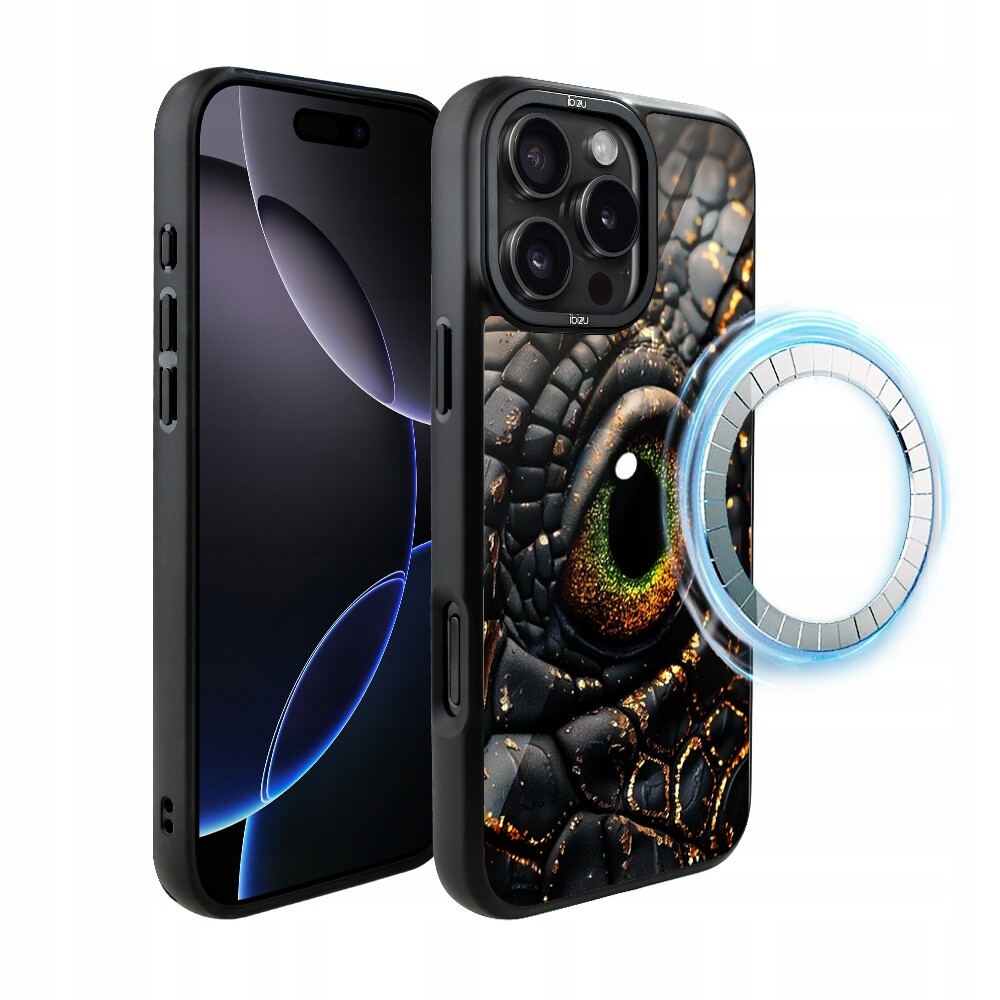 Matný Pouzdro Ibizu DropGuard pro iPhone 16 Pro s MagSafe, barva Amber Dragon