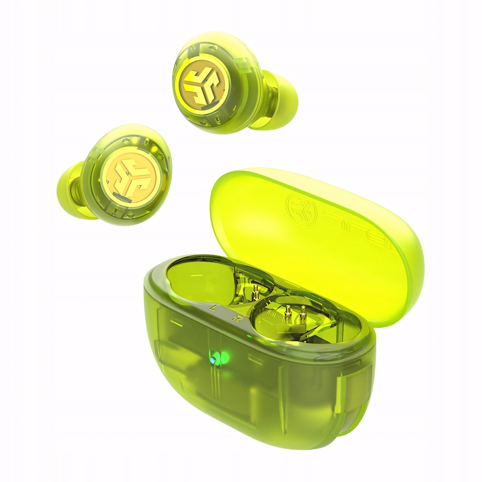 Jlab Go Pop Anc Bezdrátová sluchátka do kanálů, žlutá, průhledná