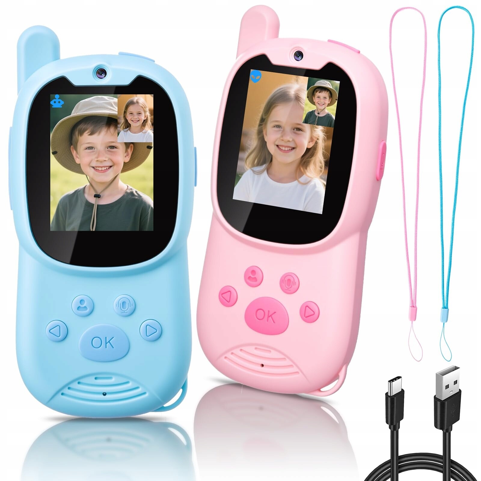 Vysílačka Kamera Walkie-talkie 2 Vysílačky 2x Pro Děti