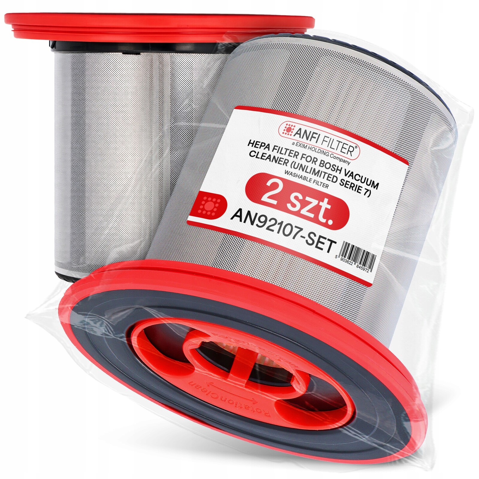 2x Vzduchový Filtr pro Vysavač Bosch Unlimited Serie 7 BBS711 BCS711 Em-p