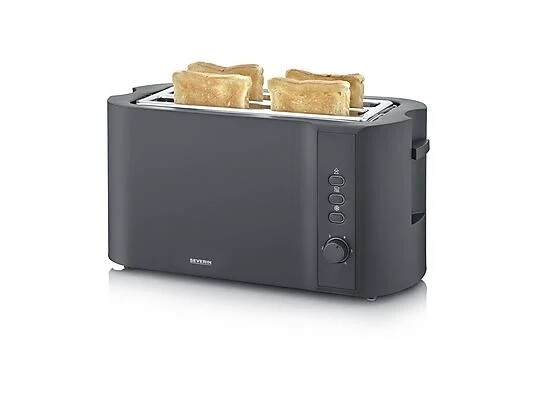 Toustovač Severin AT2591 1400W 4 Toastové Rohlíky Černý Matný