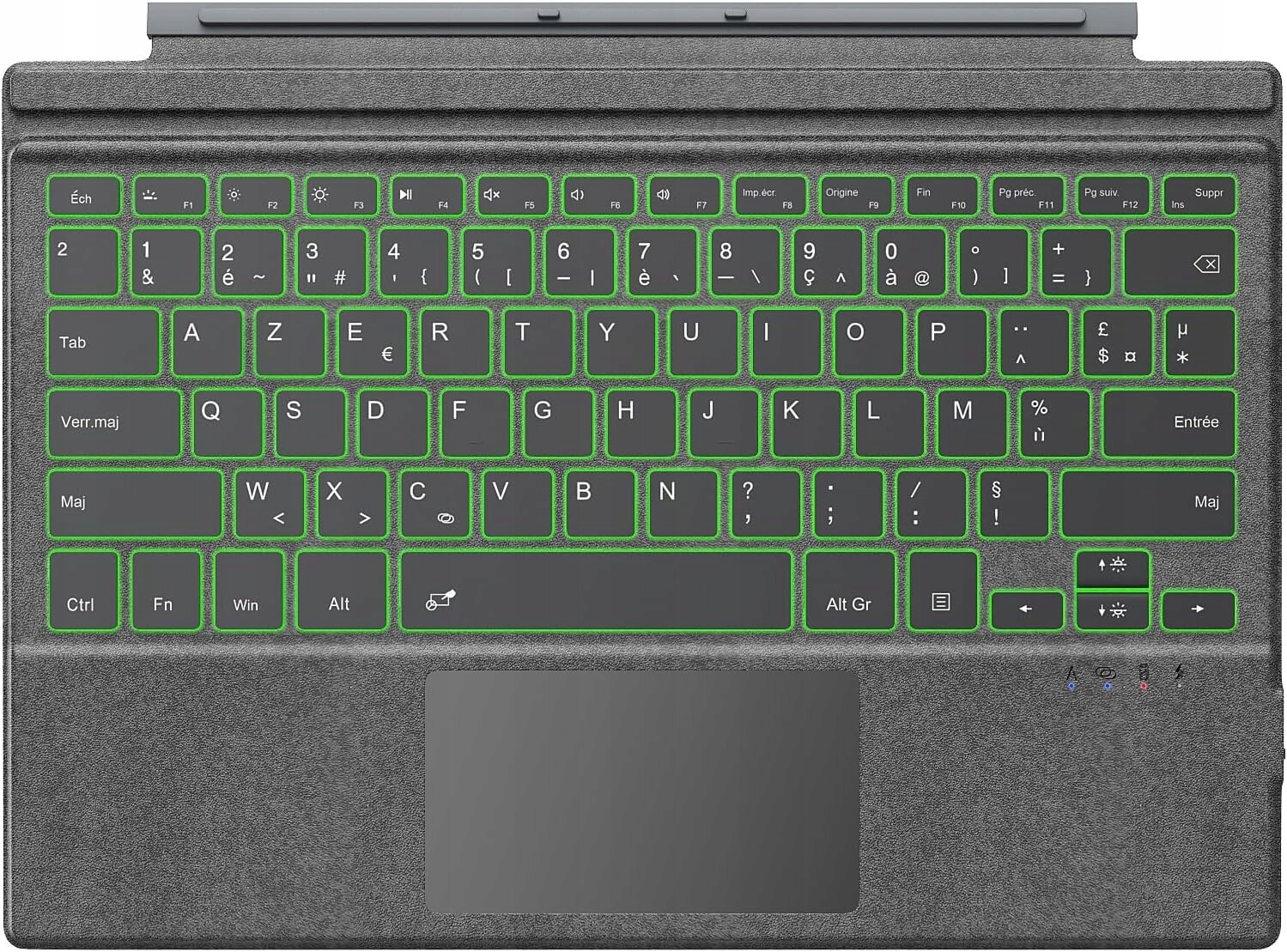 Bezdrátová klávesnice TiMOVO Azerty Led pro Microsoft Surface Pro šedá