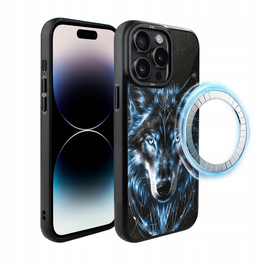 Pouzdro pro iPhone 14 Pro Max Ibizu DropGuard Matt s MagSafe, Ledový vlk